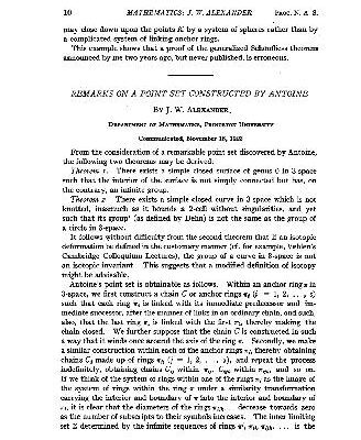 خرید و دانلود نسخه کامل کتاب Remarks on a Point Set Constructed by Antoine