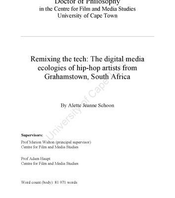 خرید و دانلود نسخه کامل کتاب Remixing the tech: The digital media ecologies of hip-hop artists from Grahamstown, South Africa [PhD thesis]