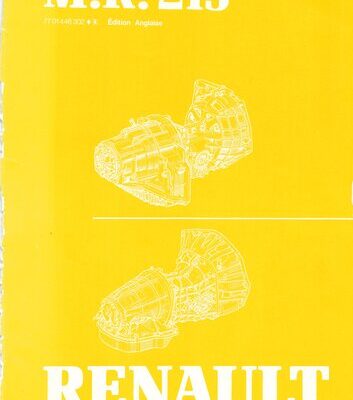 خرید و دانلود نسخه کامل کتاب Renault MR215 – 4139-4141 Auto Trans Shop Manual