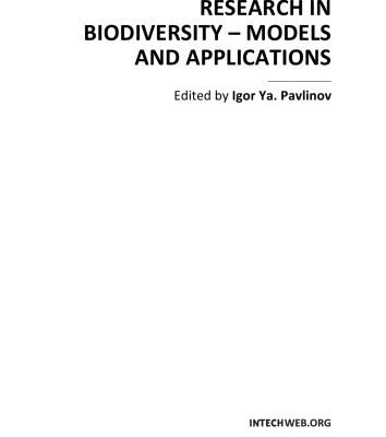خرید و دانلود نسخه کامل کتاب Research in Biodiversity – Models and Applications