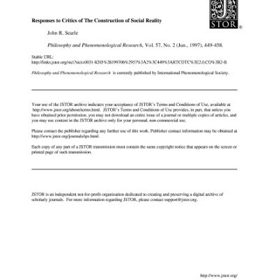 خرید و دانلود نسخه کامل کتاب Responses To Critics Of The Construction Of Social Reality