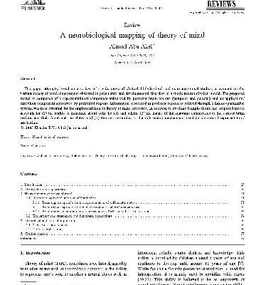 خرید و دانلود نسخه کامل کتاب Review A neurobiological mapping of theory of mind