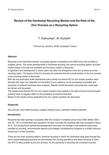 خرید و دانلود نسخه کامل کتاب Review of the Hardmetal Recycling Market and the Role of the Zinc Process as a Recycling Option_68f41c3023afb.jpeg خرید و دانلود نسخه کامل کتاب Review of the Hardmetal Recycling Market and the Role of the Zinc Process as a Recycling Option