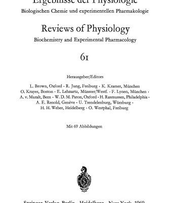 خرید و دانلود نسخه کامل کتاب Reviews of Physiology, Biochemistry and Experimental Pharmacology