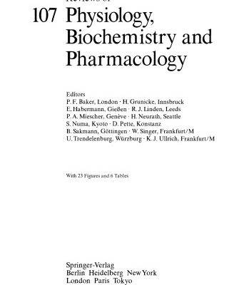 خرید و دانلود نسخه کامل کتاب Reviews of Physiology, Biochemistry and Pharmacology, Volume 107