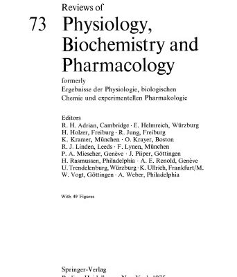 خرید و دانلود نسخه کامل کتاب Reviews of Physiology, Biochemistry and Pharmacology, Volume 73