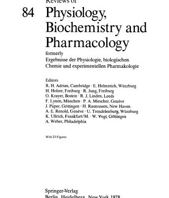 خرید و دانلود نسخه کامل کتاب Reviews of Physiology, Biochemistry and Pharmacology, Volume 84