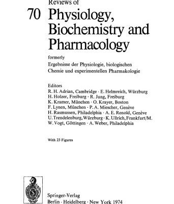 خرید و دانلود نسخه کامل کتاب Reviews of Physiology, Biochemistry and Pharmacology, Volume 70