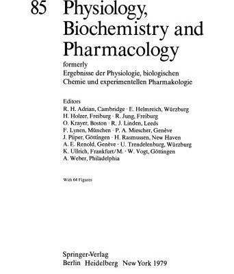 خرید و دانلود نسخه کامل کتاب Reviews of Physiology, Biochemistry and Pharmacology, Volume 85