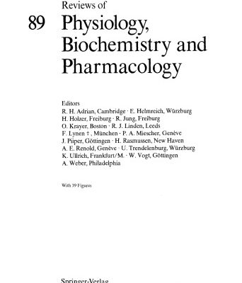 خرید و دانلود نسخه کامل کتاب Reviews of Physiology, Biochemistry and Pharmacology, Volume 89