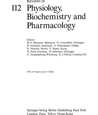 خرید و دانلود نسخه کامل کتاب Reviews of Physiology, Biochemistry and Pharmacology, Volume 112
