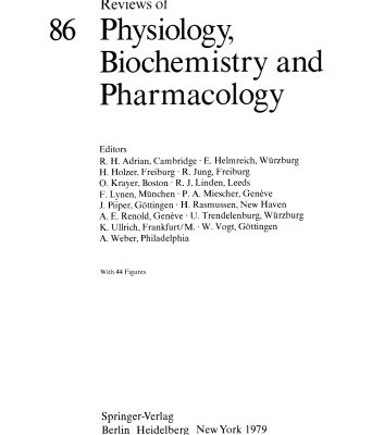 خرید و دانلود نسخه کامل کتاب Reviews of Physiology, Biochemistry and Pharmacology, Volume 86