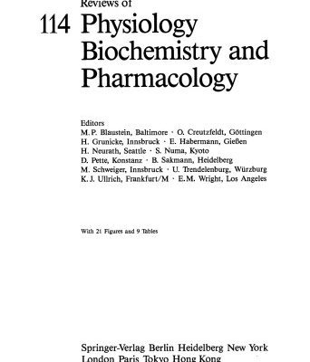 خرید و دانلود نسخه کامل کتاب Reviews of Physiology, Biochemistry and Pharmacology, Volume 114