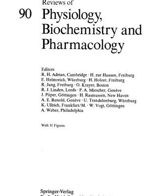 خرید و دانلود نسخه کامل کتاب Reviews of Physiology, Biochemistry and Pharmacology, Volume 90