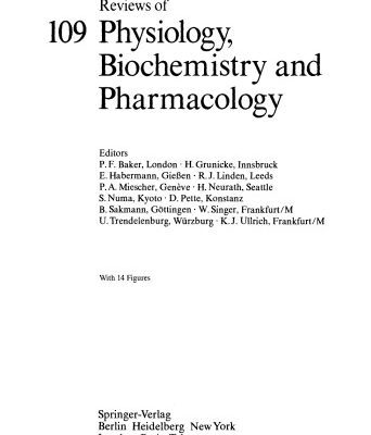 خرید و دانلود نسخه کامل کتاب Reviews of Physiology, Biochemistry and Pharmacology, Volume 109