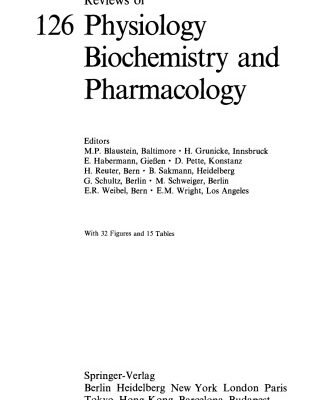 خرید و دانلود نسخه کامل کتاب Reviews of Physiology, Biochemistry and Pharmacology, Volume 126