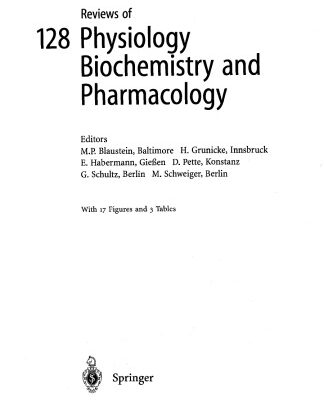 خرید و دانلود نسخه کامل کتاب Reviews of Physiology Biochemistry and Pharmacology, Volume 128