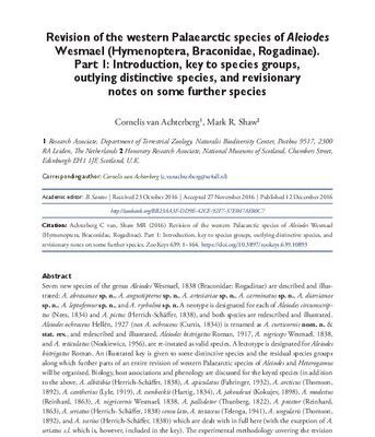 خرید و دانلود نسخه کامل کتاب Revision of the western Palaearctic species of Aleiodes Wesmael (Hymenoptera, Braconidae, Rogadinae)