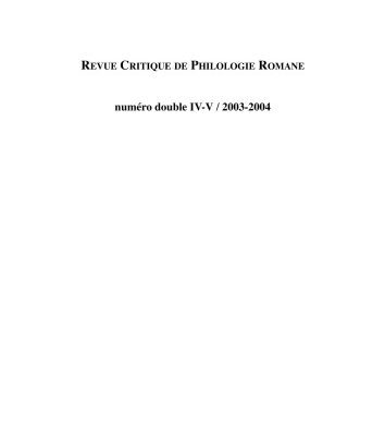 خرید و دانلود نسخه کامل کتاب Revue critique de philologie romane – Volume 4-5