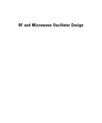 خرید و دانلود نسخه کامل کتاب RF and microwave oscillator design