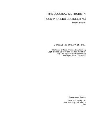 خرید و دانلود نسخه کامل کتاب Rheological Methods in Food Process Engineering