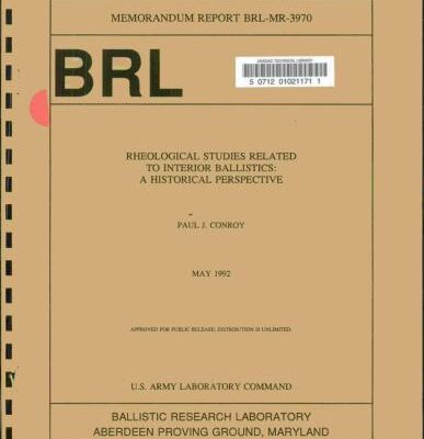 خرید و دانلود نسخه کامل کتاب Rheological studies related to interior ballistics: a historical perspective