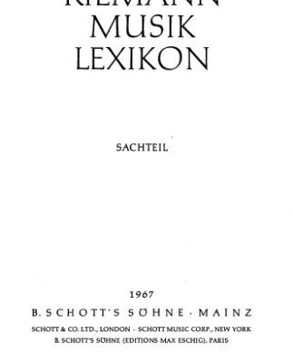 خرید و دانلود نسخه کامل کتاب Riemann Musiklexikon Sachteil