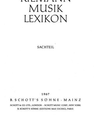 خرید و دانلود نسخه کامل کتاب Riemann Musiklexikon Sachteil