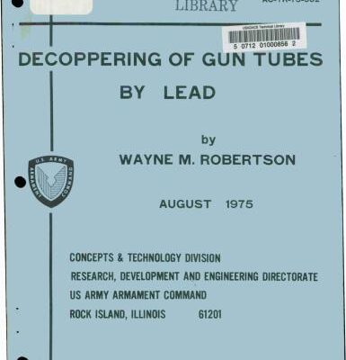 خرید و دانلود نسخه کامل کتاب Robertson. Decoppering of gun tubes by lead