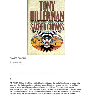 خرید و دانلود نسخه کامل کتاب Sacred Clowns (Joe Leaphorn Jim Chee Novels)