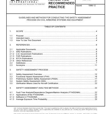 خرید و دانلود نسخه کامل کتاب SAE ARP 4761: Guidelines and Methods for Conducting the Safety Assessment Process on Civil Airborne Systems and Equipment