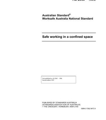 خرید و دانلود نسخه کامل کتاب Safety standards Safe working in a confined space