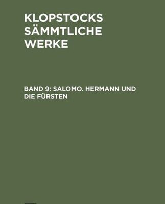 خرید و دانلود نسخه کامل کتاب Salomo. Hermann und die Fürsten