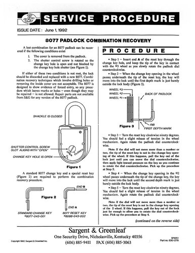 خرید و دانلود نسخه کامل کتاب Sargent & Greenleaf 8077 Padlock Combination Recovery_68f489d460c9c.jpeg خرید و دانلود نسخه کامل کتاب Sargent & Greenleaf 8077 Padlock Combination Recovery