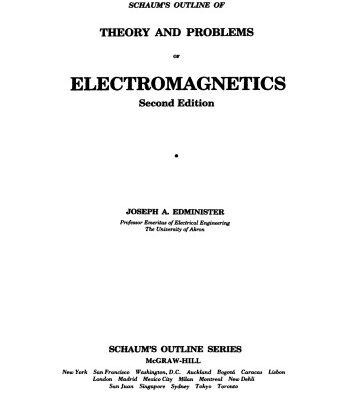 خرید و دانلود نسخه کامل کتاب Schaum’s Outline of Electromagnetics, Second Edition