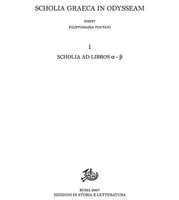 خرید و دانلود نسخه کامل کتاب Scholia graeca in Odysseam, Vol. I Scholia ad libros α-β