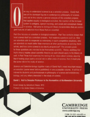 خرید و دانلود نسخه کامل کتاب Science and Selection: Essays on Biological Evolution and the Philosophy of Science