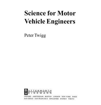 خرید و دانلود نسخه کامل کتاب Science for Motor Vehicle Engineers