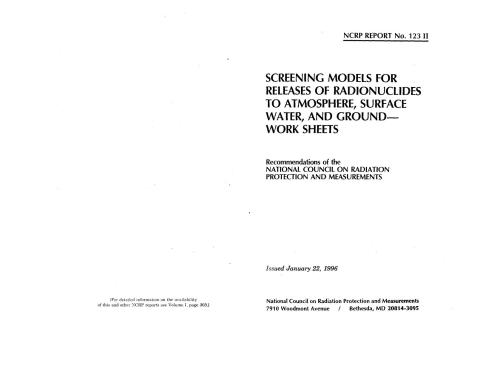 خرید و دانلود نسخه کامل کتاب Screening Models for Releases of Radionuclides to Atmosphere, Surface Water, and Ground (Part II)_68ea8f6581f08.jpeg خرید و دانلود نسخه کامل کتاب Screening Models for Releases of Radionuclides to Atmosphere, Surface Water, and Ground (Part II)
