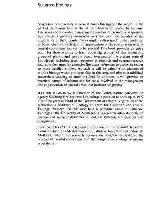 خرید و دانلود نسخه کامل کتاب Seagrass Ecology