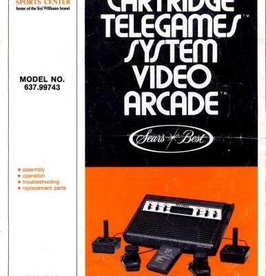 خرید و دانلود نسخه کامل کتاب Sears Cartridge Telegames System Video Arcade Owner’s Manual