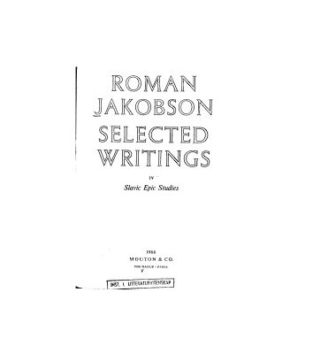 خرید و دانلود نسخه کامل کتاب Selected writings. Slavic epic studies