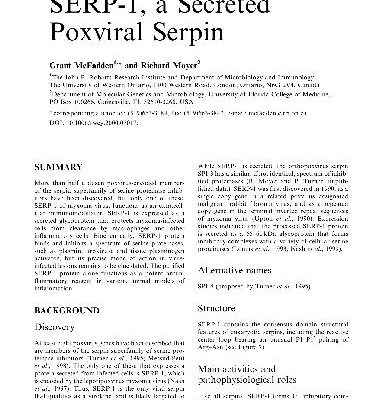 خرید و دانلود نسخه کامل کتاب SERP-1, a Secreted Poxviral Serpin