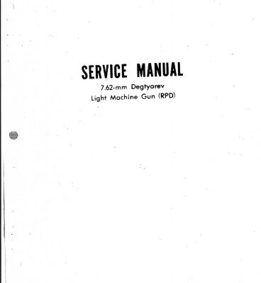 خرید و دانلود نسخه کامل کتاب Service Manual 7.62mm Degtyarev Light Machine Gun (RPD)