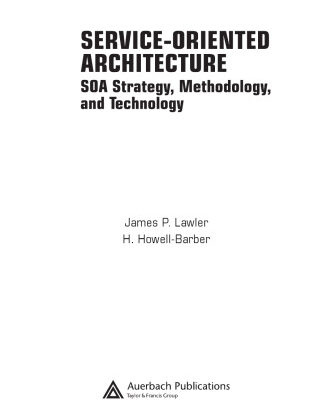 خرید و دانلود نسخه کامل کتاب Service-Oriented Architecture: SOA Strategy, Methodology, and Technology