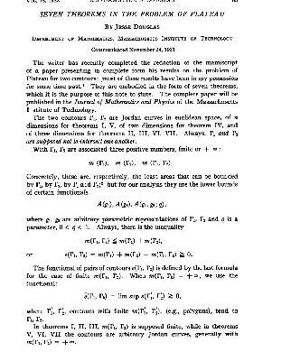خرید و دانلود نسخه کامل کتاب Seven Theorems in the Problem of Plateau