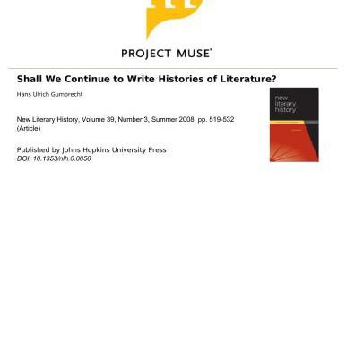 خرید و دانلود نسخه کامل کتاب Shall We Continue to Write Histories of Literature
