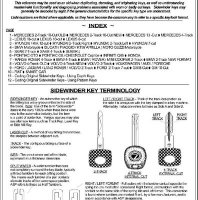 خرید و دانلود نسخه کامل کتاب Sidewinder Key Bitting Reference Guide