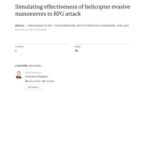 خرید و دانلود نسخه کامل کتاب Simulating effectiveness of helicopter evasive manoeuvres to RPG attack