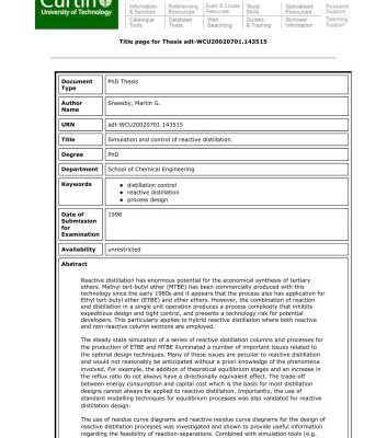خرید و دانلود نسخه کامل کتاب Simulation and Control of Reactive Distillation